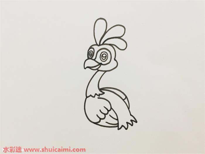 孔雀怎么画 孔雀简笔画彩色