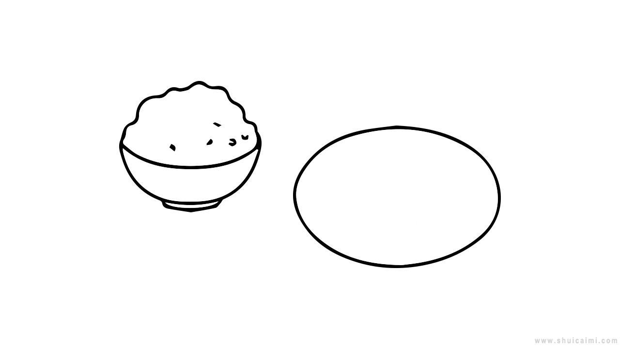 饭菜简笔画怎么画 饭菜简笔画好看