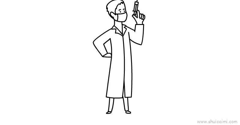 医生彩色儿童画怎么画 医生彩色简笔画简单