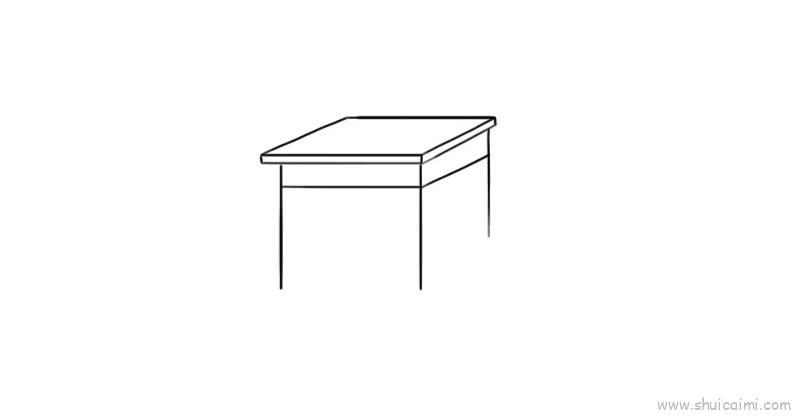 桌子儿童画怎么画 桌子简笔画简单