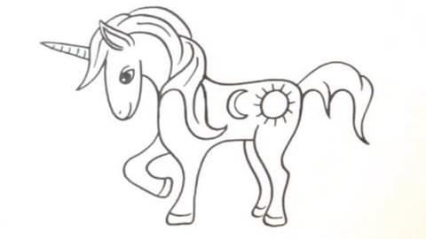 马简笔画图片 马简笔画彩色画