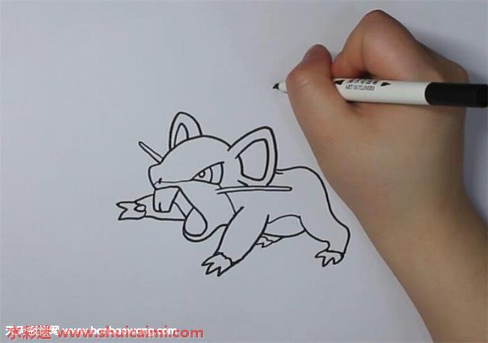 拉达怎么画 拉达简笔画简单好看