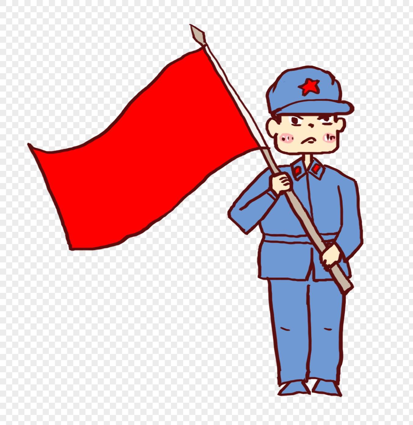 红旗简笔画 红旗简笔画简单又漂亮