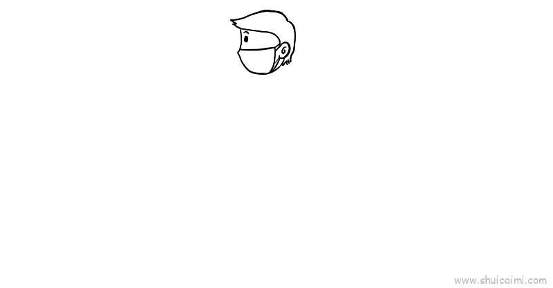 侧面医生儿童画怎么画 侧面医生简笔画图片