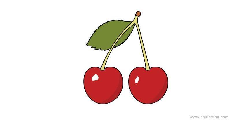 樱桃儿童画怎么画 樱桃简笔画好看