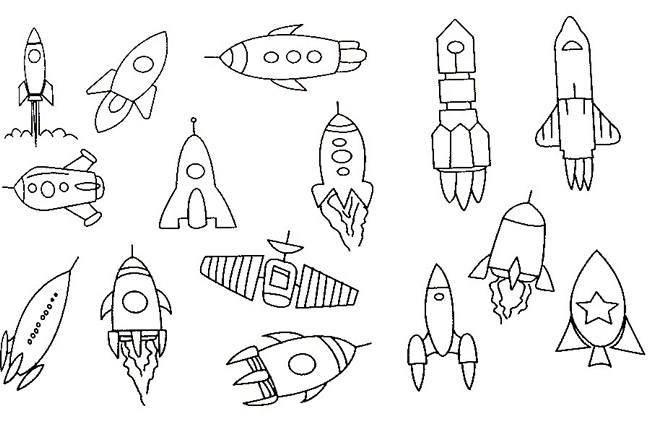 火箭的简笔画 火箭的简笔画简单漂亮