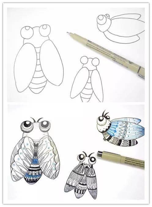 知了简笔画 知了简笔画图片