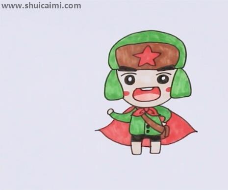 雷锋简笔画怎么画 雷锋简笔画顺序