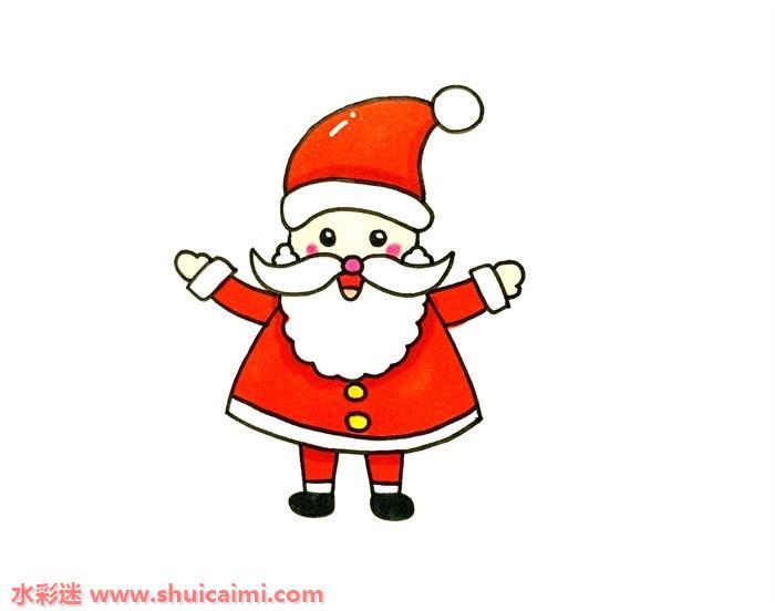 圣诞老人怎么画 圣诞老人简笔画步骤图