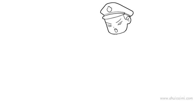 警察儿童画怎么画 警察简笔画图片