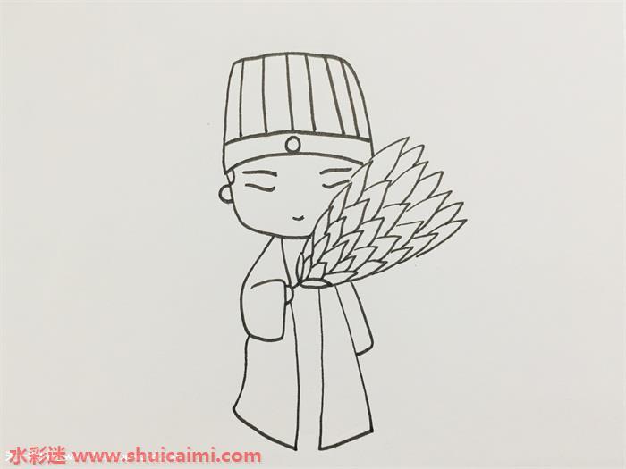 诸葛亮怎么画 诸葛亮简笔画彩色