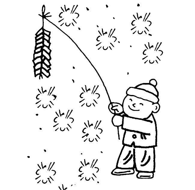 过年放鞭炮的图片简笔画 过年放鞭炮的图片简笔画大全