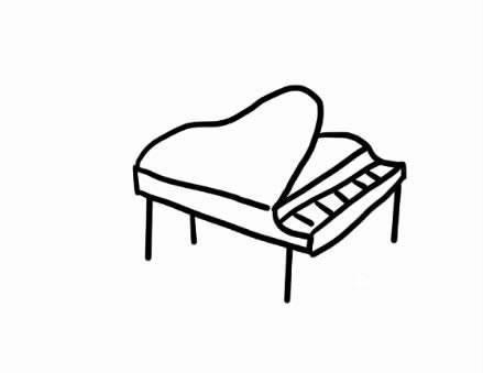 钢琴的简笔画图片大全 钢琴的简笔画图片大全可爱