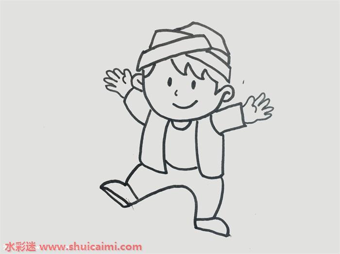 少数民族怎么画 少数民族简笔画图片大全彩色