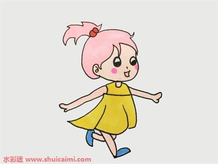 少女怎么画 少女简笔画简单又漂亮彩色