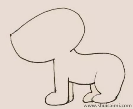 小黄狗儿童简笔画