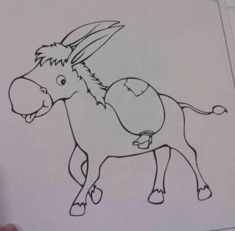 驴的简笔画图片大全 驴的简笔画图片大全彩色