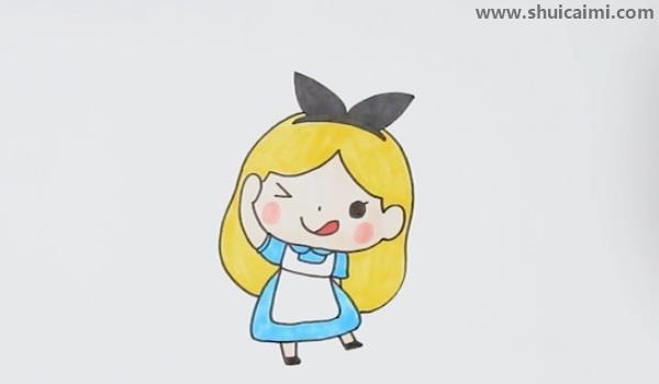爱丽丝简笔画怎么画 爱丽丝简笔画好看