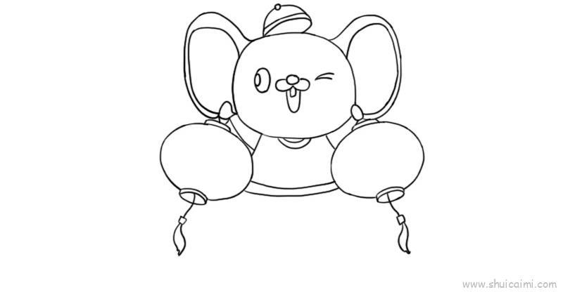 新春老鼠儿童画怎么画 新春老鼠简笔画图片大全