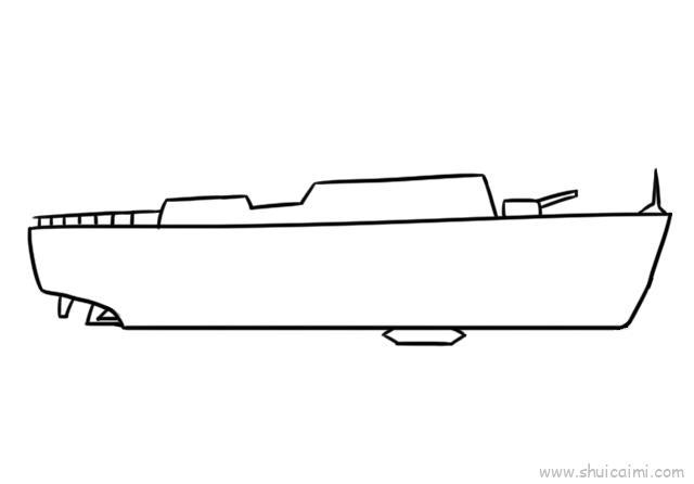 军舰儿童画怎么画 军舰简笔画简单又好看