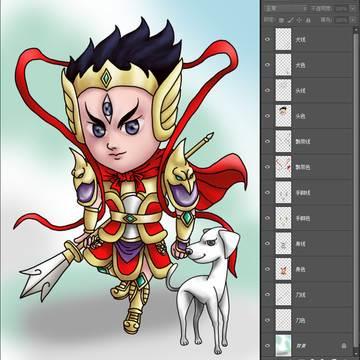 二郎神帅气简笔画 二郎神简笔画大全