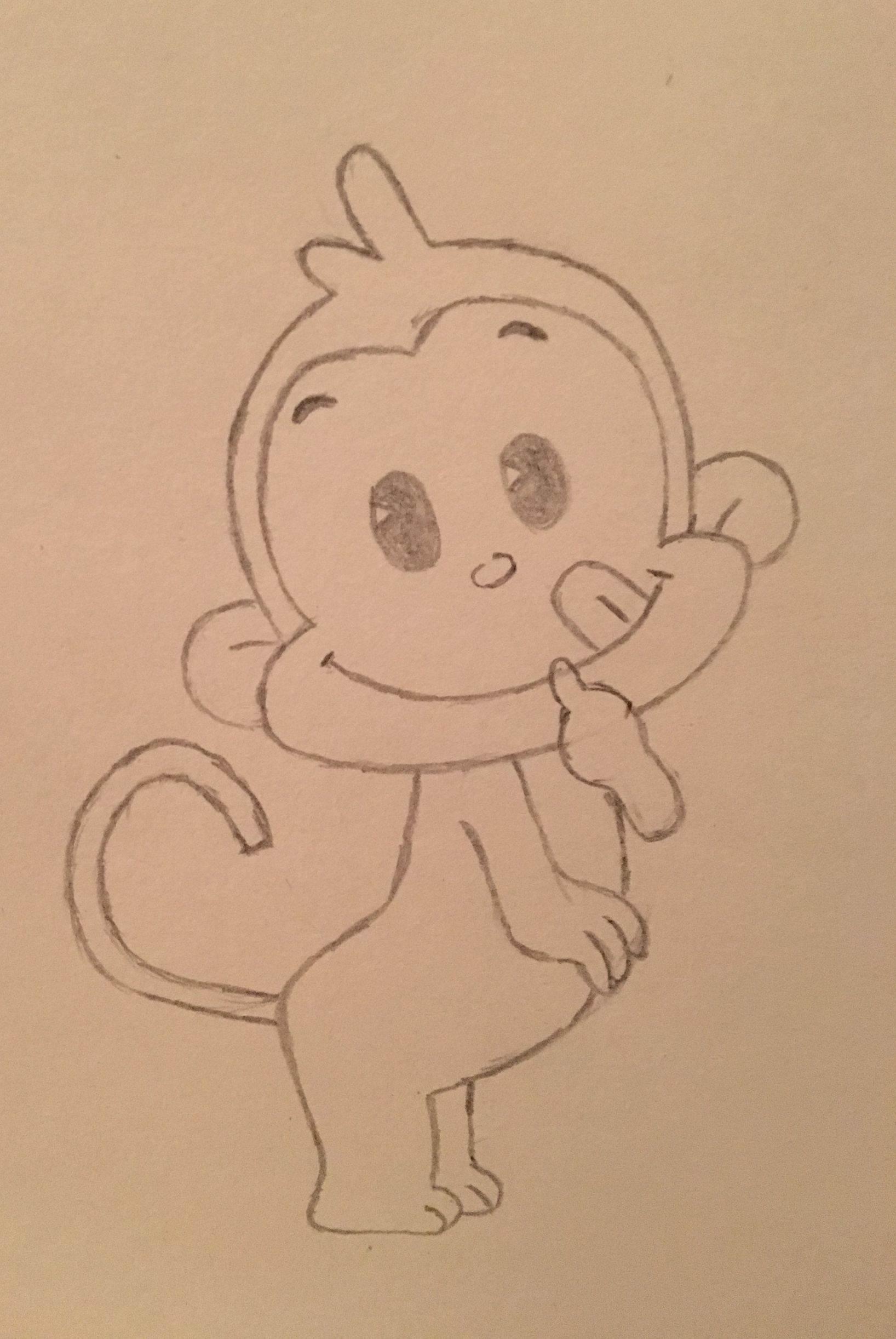 小猴子简笔画 小猴子简笔画幼儿园