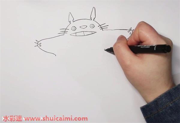 小梅和龙猫怎么画 小梅和龙猫简笔画彩色