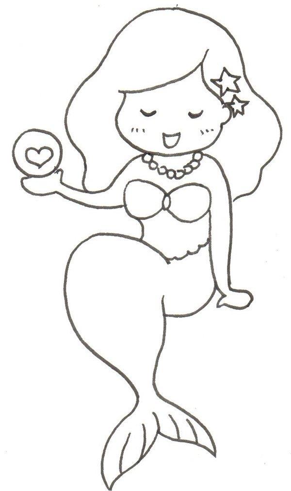美人鱼简笔画怎么画 美人鱼简笔画步骤