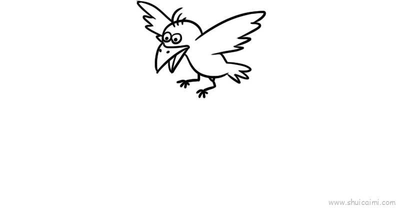 乌鸦喝水儿童画怎么画 乌鸦喝水简笔画简单