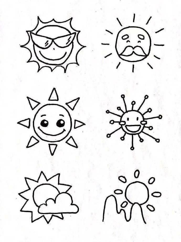 天空简笔画图片大全 天空简笔画图片大全彩色卡通图片