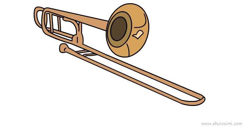 长号儿童画怎么画 长号简笔画图片大全