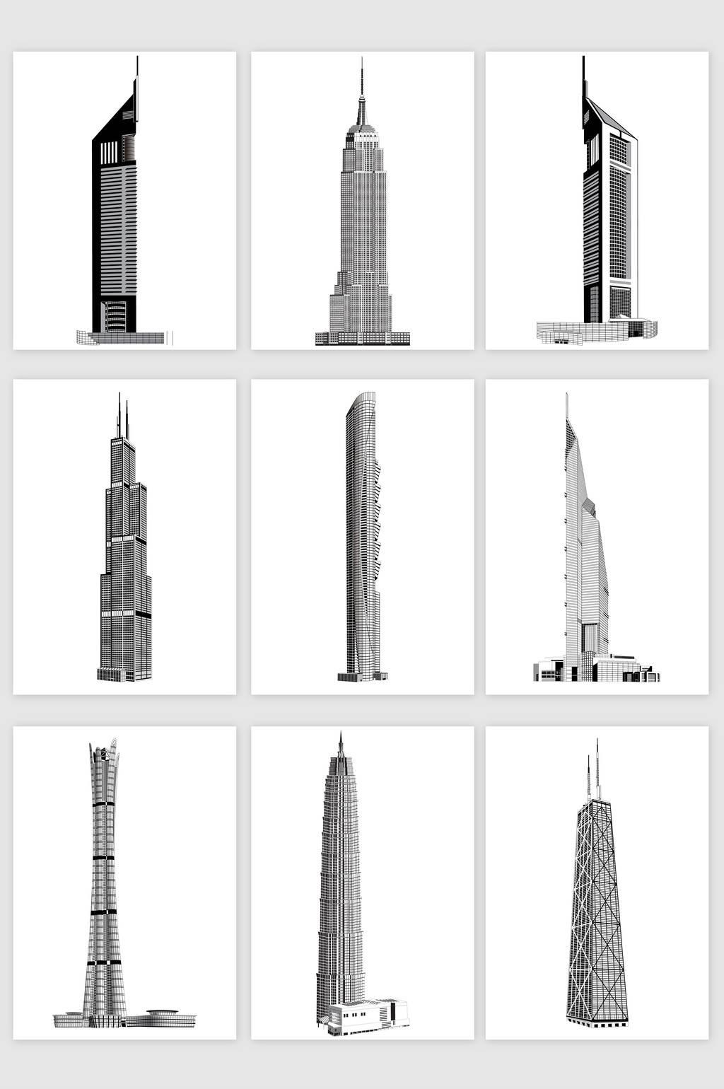 高楼大厦简笔画 高楼大厦简笔画彩色