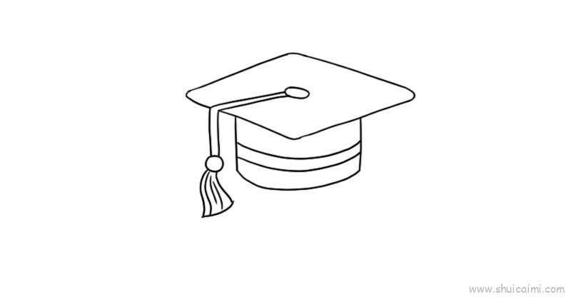 毕业帽儿童画怎么画 毕业帽简笔画顺序