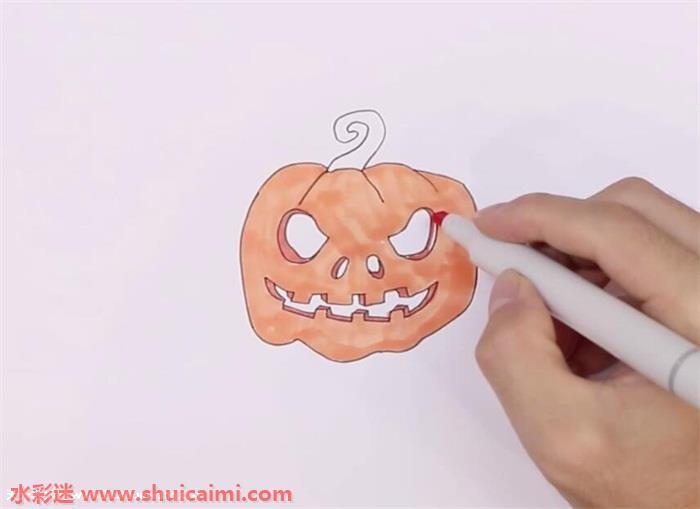 南瓜灯怎么画 南瓜灯简笔画图片大全带颜色
