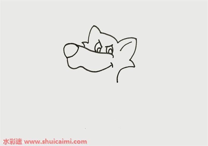 大灰狼怎么画 大灰狼简笔画彩色