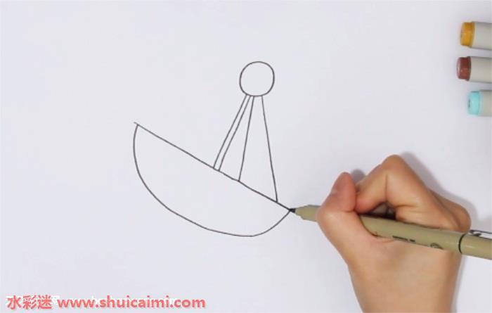 游乐场海盗船怎么画 游乐场海盗船简笔画简单彩色