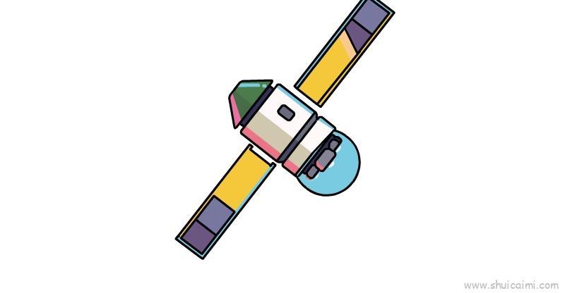 卫星儿童画怎么画 卫星简笔画画法