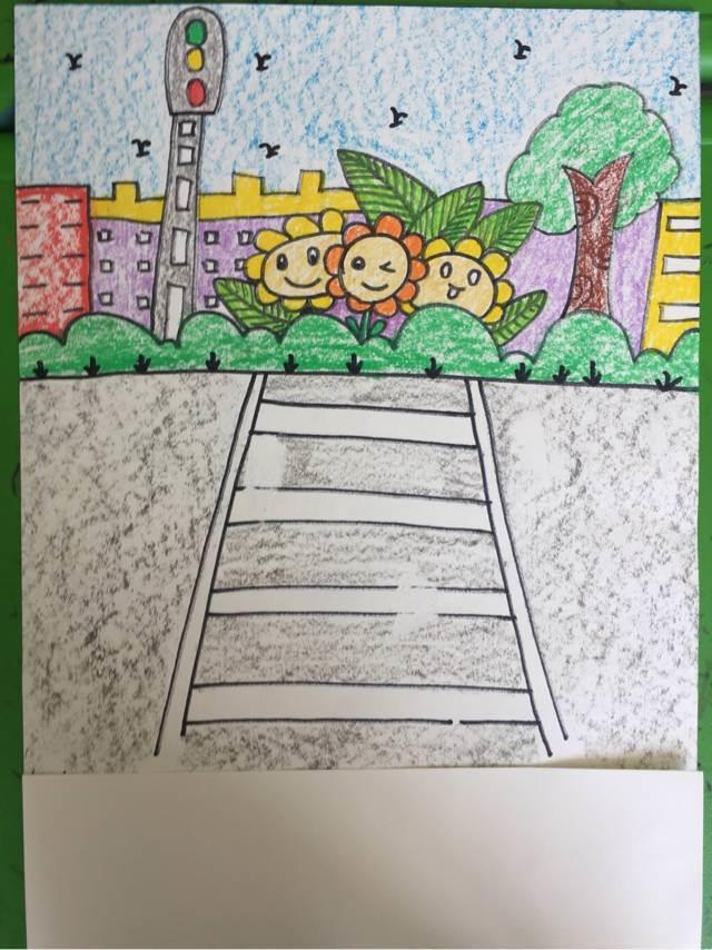 过马路简笔画图片大全 过马路简笔画图片大全彩色