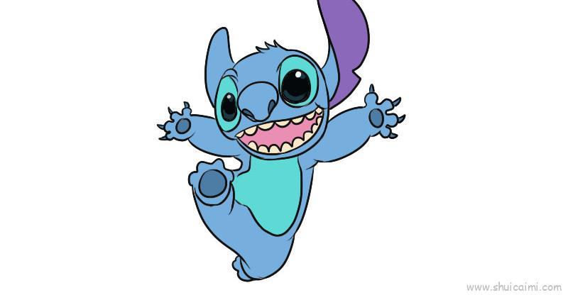 史迪仔儿童画怎么画 史迪仔简笔画步骤