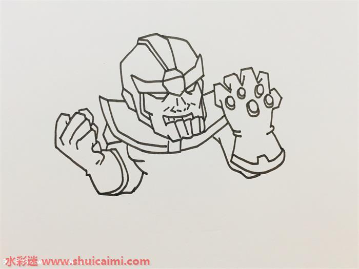灭霸怎么画 灭霸简笔画图片大全彩色