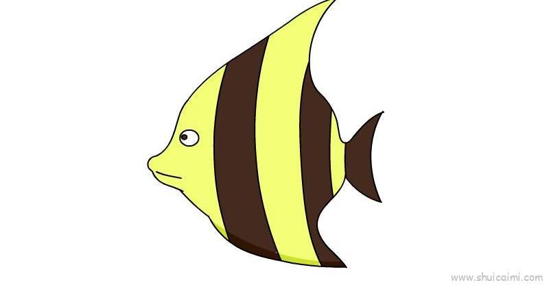热带鱼儿童画怎么画 热带鱼简笔画简单