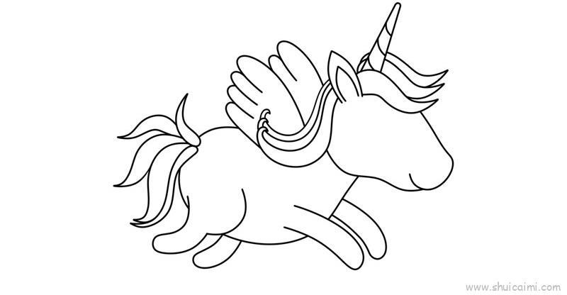 网红独角兽儿童画怎么画 网红独角兽简笔画简单