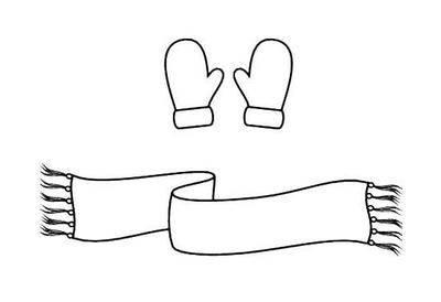 围巾简笔画 围巾简笔画图片大全