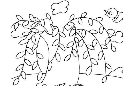 柳树简笔画图片大全 柳树简笔画图片大全大图简单