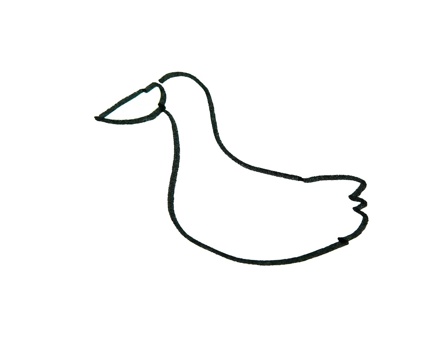 幼儿园画鸭子简笔画图片大全 幼儿简笔画小鸭子图片
