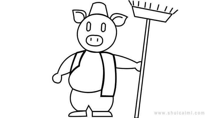 猪八戒简笔画怎么画 猪八戒简笔画画法