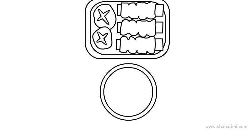 饭菜儿童画怎么画 饭菜简笔画顺序