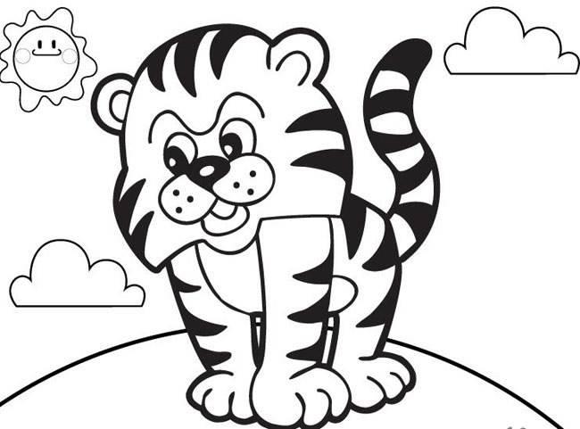 小老虎简笔画 小老虎简笔画可爱呆萌