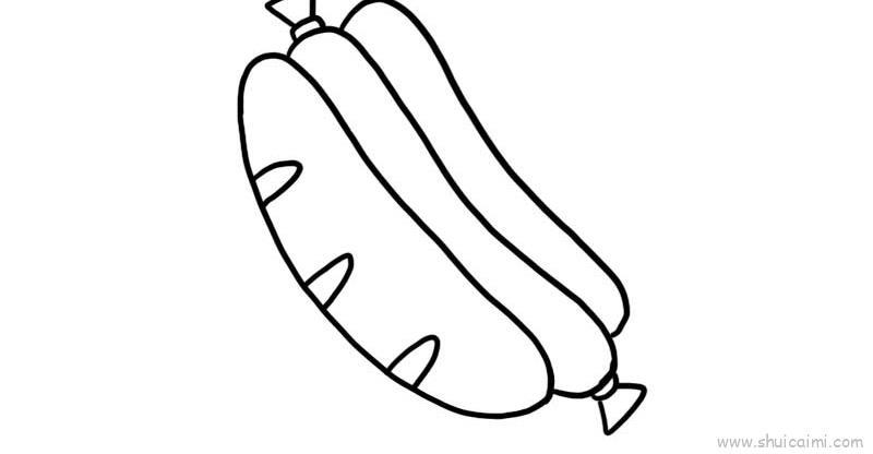 热狗儿童画怎么画 热狗简笔画好看