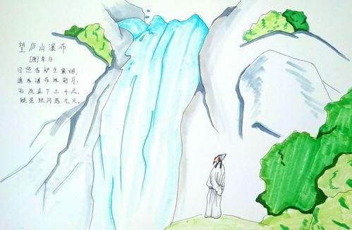 瀑布简笔画 瀑布简笔画山水